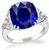 Estate 7.17ct Sapphire 1.61ct Diamond Engagement Ring