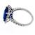 Sapphire Diamond Platinum Engagement Ring