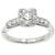 Estate Antique 1900s 0.85ct Old European Cut Diamond 14k White Gold Engagement Ring