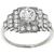 Estate Antique Art Deco 0.77ct Old Mine Cut Diamond Platinum Engagement Ring