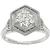 Antique Diamond 18k White Gold Engagement Ring | Israel Rose