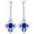 Sapphire Diamond Gold Drop Earrings 