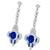  Sapphire Diamond Gold Drop Earrings  | Israel Rose