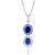 Antique Style Sapphire Diamond Gold Necklace | Israel Rose