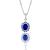 Antique Style Sapphire Diamond Gold Necklace | Israel Rose