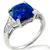 C. Dunaigre 5.17ct Ceylon Sapphire Diamond Platinum Ring 