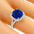 5.88ct Ceylon Sapphire  Diamond Gold Engagement Ring 