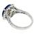 Estate C Dunaigre/ GAL Certified 5.88ct Cushion Cut Royal Blue Ceylon Sapphire 0.70ct Round Cut Diamond 18k White Gold  Engagement Ring 