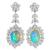 Opal Diamond Dangling Earrings