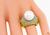 Round Cut Diamond Pearl 18k Gold Ring by Cassis