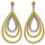 Damiani 1.00ct Diamond Tri Color Gold Earrings