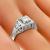 Estate Edwardian Style 1.00ct Radiant Cut Diamond Platinum Engagement Ring