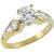 14k yellow and white  gold diamond engagement ring 1