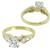 14k yellow and white  gold diamond engagement ring 3