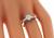 Octagon Shape Diamond Platinum Engagement Ring