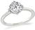 Estate GIA Certified 0.99ct Diamond Solitaire Engagement Ring