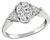 Estate GIA Certified 1.01ct Diamond Engagement Ring Photo 1