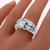 diamond platinum engagement ring  and wedding band set 2
