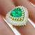 Emerald Diamond Gold Heart Ring