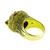 Emerald 14k Yellow Gold Enamel Cat Ring