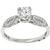 Estate Tacori 0.55ct Round Brilliant Diamond Platinum Engagement Ring