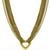 Estate Tiffany & Co. 18k Yellow Gold Heart 24 Strand Chain Necklace