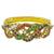 Van Gogh Diamond, Sapphire, Emerald & Ruby 18k Yellow Gold Bangle Bracelet