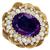 Amethyst Opal Diamond 14k Yellow  & White Gold Lotus Pin/| Israel Rose