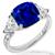 Estate GAL Certified 5.65ct Sapphire 1.00ct Diamond Ring 1