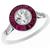  diamond ruby platinum engagement ring 1