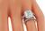 Emerald Cut Diamond 18k White Gold Engagement Ring and Wedding Band Set