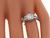 Estate Round Cut Diamond 18k White Gold Engagement Ring