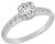 gia certified 0.87ct diamond engagement ring photo 1