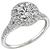 GIA Certified 1.06ct Diamond Halo Engagement Ring Photo 1