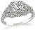 GIA Certified 1.09ct Diamond Art Deco Engagement Ring