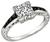 GIA Certified 1.11ct Diamond Onyx Engagement Ring Photo 1