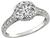 gia cert diamond platinum engagement ring 1