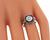 Old European Cut Diamond Sapphire Platinum Engagement Ring