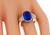 Cushion Cut Ceylon Sapphire 18k Gold Engagement Ring