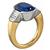 18k Gold Sapphire Diamond Engagement Ring