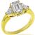 GIA 1.01ct Diamond Gold Engagement Ring