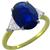 sapphire diamond 18k yellow gold platinum engagement ring 1