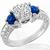 1.49ct Diamond Sapphire Gold Engagement Ring