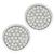 Estate 3.22ct Round Brilliant Diamond 14k White Gold Shield Earrings