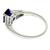 Sapphire  Diamond Platinum Engagement Ring 