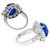 Sapphire Diamond 18k White Gold Ring