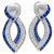 1.50 Sapphire 1.00ct Diamond Gold Drop Earrings 