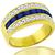 1.30ct Sapphire 1.14ct Diamond Gold Ring