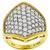 Estate 2.00ct Round Cut Diamond Cluster 14k Yellow Gold Ring