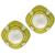 Estate 0.50ct Round Cut Diamond Mabe Pearl 18k Yellow Gold Earrings